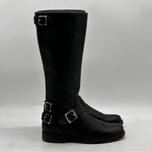 Frye Veronica Back Zip Tall Moto Boots. Size 8